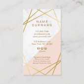 Moderne, minimale verticale marmer-loyaliteit visitekaartje (Achterkant)