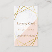 Moderne, minimale verticale marmer-loyaliteit visitekaartje (Voorkant)