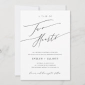 Moderne minimale vervaagde foto bruiloft kaart (Voorkant)