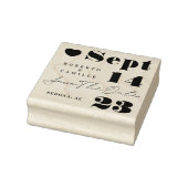 Moderne minimale vetgedrukte bruiloft Bewaar de da Rubberstempel (Stempel)