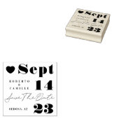 Moderne minimale vetgedrukte bruiloft Bewaar de da Rubberstempel (Gestempeld)