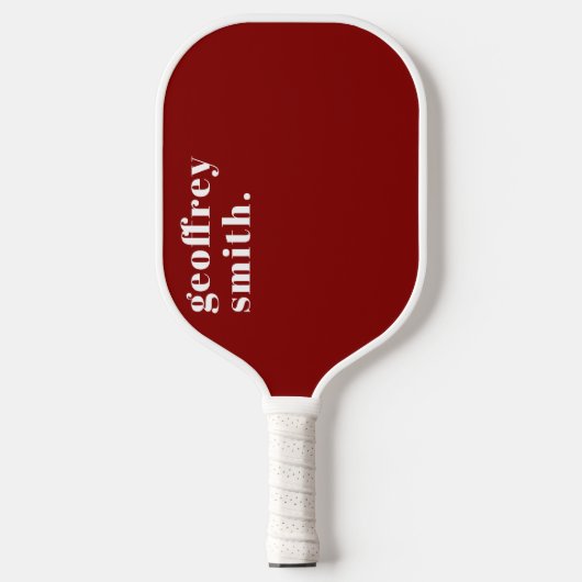 Moderne minimale vetgedrukte rode uw aangepaste na pickleball paddle (Voorkant)
