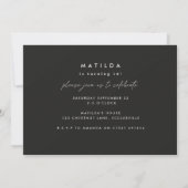 Moderne minimale vette typografie 16e verjaardag kaart (Achterkant)
