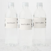 Moderne minimale vette typografie 16e verjaardag waterfles etiket (Flessen)