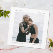 Moderne minimale vierkant foto slaat de datum op save the date