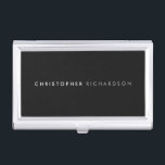 MODERNE & MINIMALE Visitekaarthouder<br><div class="desc">Coördineert met de MODERNE & MINIMALE No. 4 Business Card Template tegen 1201AM. Een eenvoudige en klassieke gepersonaliseerde kaart hoesje. Geweldig voor geschenken of kantoor benodigdheden. © 1201AM CREATIEF</div>