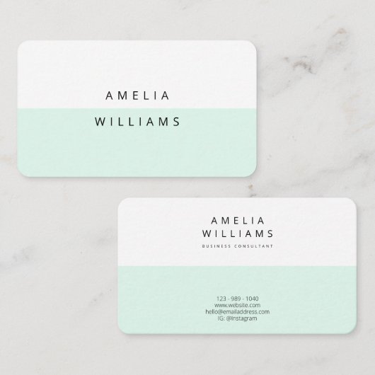 Moderne minimale Visitekaartje van de steenkoolmin (Voorkant / Achterkant)