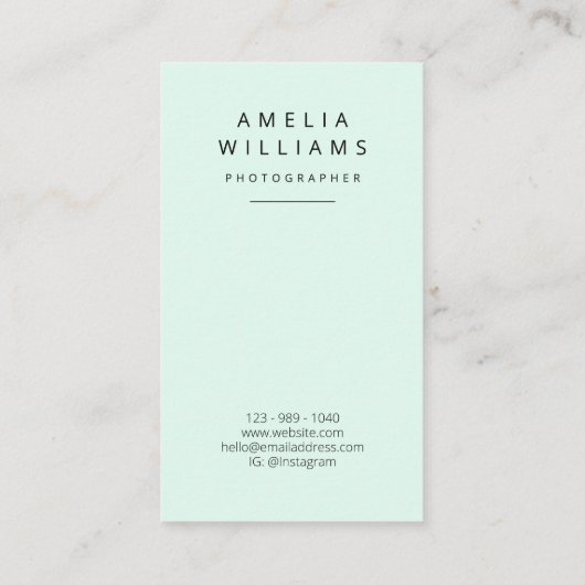 Moderne minimale Visitekaartje van de steenkoolmin (Achterkant)