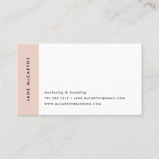 Moderne minimale Visitekaartjes | Blush (Voorkant)