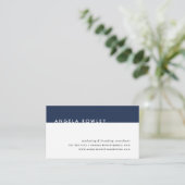 Moderne minimale Visitekaartjes | marine (Staand voorkant)