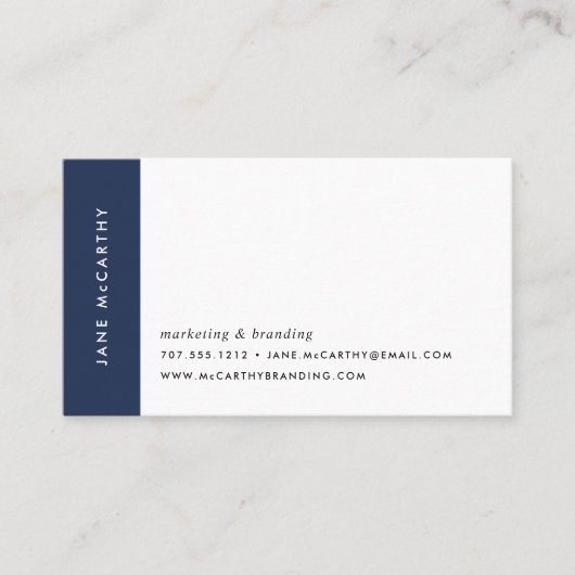 Moderne minimale Visitekaartjes | marine (Voorkant)