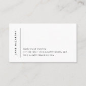 Moderne minimale Visitekaartjes | Zwart-wit (Voorkant)