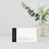 Moderne minimale Visitekaartjes | Zwart-wit (Staand voorkant)