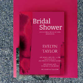 Moderne, minimale Viva Magenta Vrijgezellenfeest Kaart