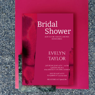 Moderne, minimale Viva Magenta Vrijgezellenfeest Kaart