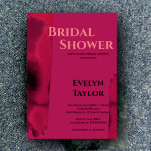 Moderne, minimale Viva Magenta Vrijgezellenfeest Kaart