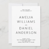 Moderne minimale volledige foto save the date (Voorkant)