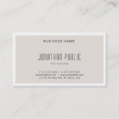 Moderne, minimale vormgeving met eenvoudig design visitekaartje (Voorkant)