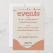 Moderne minimale vrijgezellenweekend uitnodiging (Achterkant)