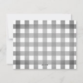 Moderne minimale vrolijke kerst Gingham fotokaart Feestdagenkaart (Achterkant)