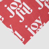 Moderne minimale vrolijke typografie rode feestdag tissuepapier (Detail)