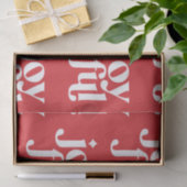 Moderne minimale vrolijke typografie rode feestdag tissuepapier (Geschenk)