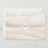 Moderne minimale Waterverf bruiloft Save The Date (Achterkant)