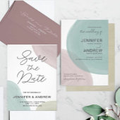 Moderne minimale Waterverf | Datum opslaan Kaart