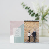 Moderne, minimale Waterverf foto slaat de datum op Briefkaart (Staand voorkant)