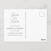 Moderne, minimale Waterverf foto slaat de datum op Briefkaart (Achterkant)