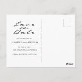 Moderne, minimale Waterverf foto slaat de datum op Briefkaart (Achterkant)