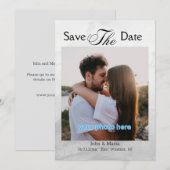 Moderne, minimale Waterverf foto slaat de datum op Save The Date (Voorkant / Achterkant)