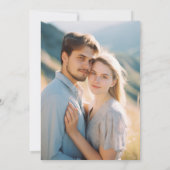 Moderne minimale Waterverf Mountain bruiloft Save The Date (Achterkant)