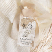 Moderne minimale Waterverf Oyster Beach bruiloft Cadeaulabel