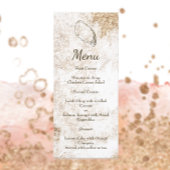 Moderne minimale Waterverf Oyster Beach bruiloft Menu