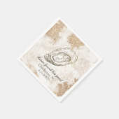 Moderne minimale Waterverf Oyster Beach bruiloft Servet (Hoek)