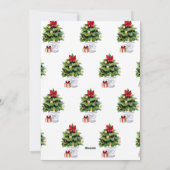 Moderne minimale Waterverf Vrolijke kerstboom Feestdagenkaart (Achterkant)