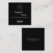 Moderne, minimale wazige roze orde dank u squar vierkante visitekaartje (Voorkant / Achterkant)