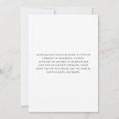 Moderne minimale We Eloped bruiloft aankondiging (Achterkant)