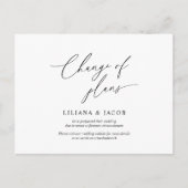 Moderne, minimale weddenschap-uitnodiging opnieuw briefkaart (Voorkant)