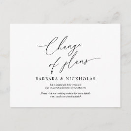 Moderne, minimale weddenschap-uitnodiging opnieuw  briefkaart