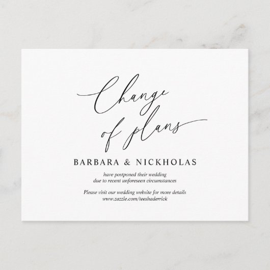 Moderne, minimale weddenschap-uitnodiging opnieuw  briefkaart (Voorkant)