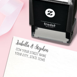 Moderne minimale weduwschapsonderbreking zelfinktende stempel