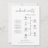 Moderne minimale welkomstbrief tijdlijn kaart (Achterkant)