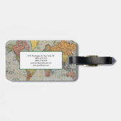 Moderne minimale  Wereldkaart Bagagelabel (Achterkant horizontaal)