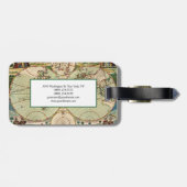 Moderne minimale  Wereldkaart Bagagelabel (Achterkant horizontaal)