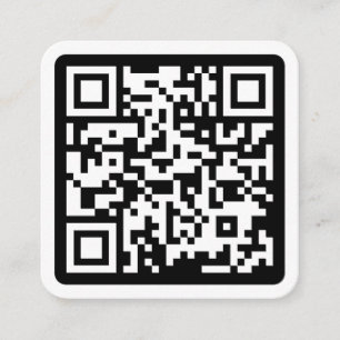 Moderne minimale witte aangepaste QR-code sociale  Vierkante Visitekaartje