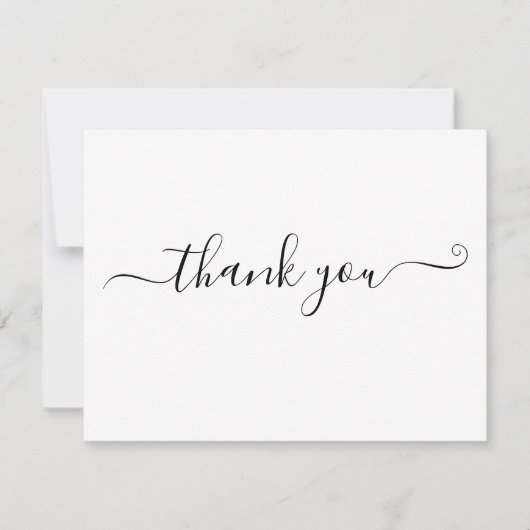 Moderne, minimale, witte, bedankt kaart (Voorkant)