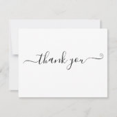 Moderne, minimale, witte, bedankt kaart (Voorkant)
