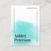 Moderne, minimale witte blauwe lettertypescherm visitekaartje (Voorkant)